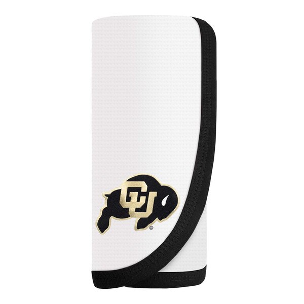 White cooling towel with black trim featuring CU Buffaloes logo in gold and black at the bottom.